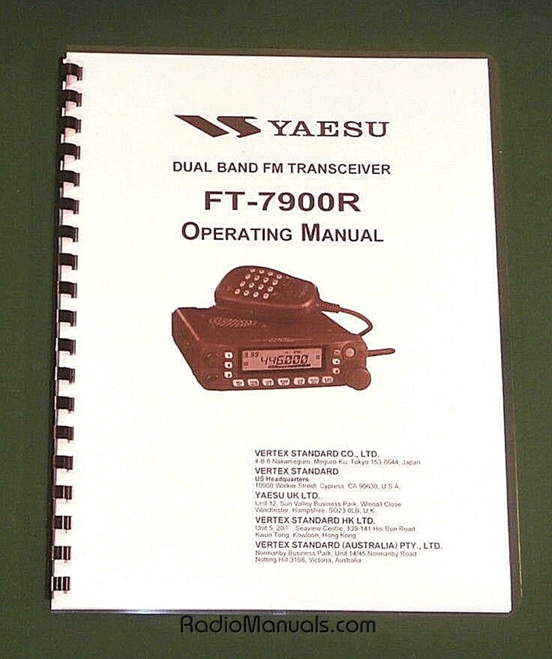 Yaesu FT-7900R Operating Manual - Click Image to Close